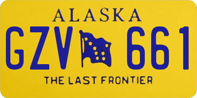 AK license plate GZV661