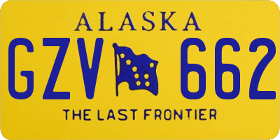 AK license plate GZV662