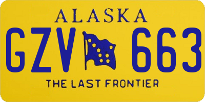 AK license plate GZV663