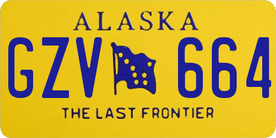 AK license plate GZV664