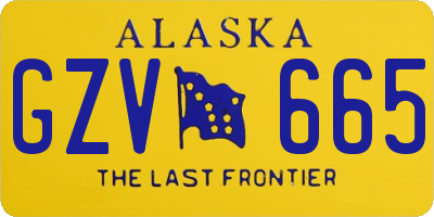 AK license plate GZV665