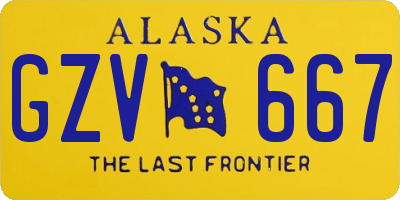 AK license plate GZV667