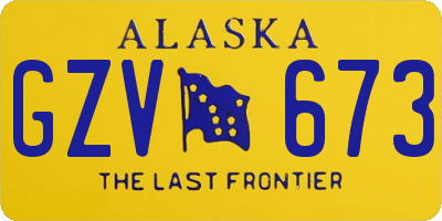 AK license plate GZV673