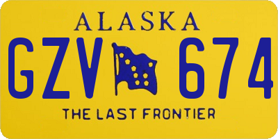 AK license plate GZV674