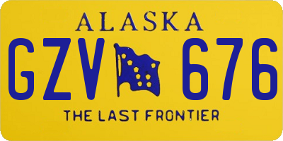 AK license plate GZV676