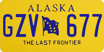 AK license plate GZV677