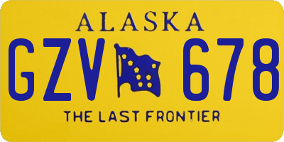 AK license plate GZV678