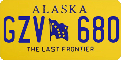 AK license plate GZV680