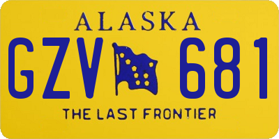 AK license plate GZV681