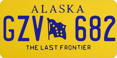 AK license plate GZV682