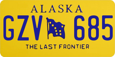 AK license plate GZV685