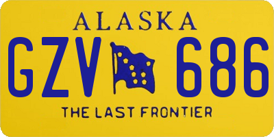 AK license plate GZV686