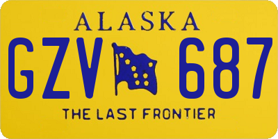 AK license plate GZV687