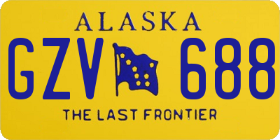 AK license plate GZV688