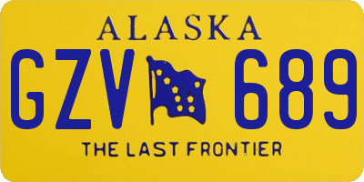 AK license plate GZV689