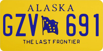 AK license plate GZV691