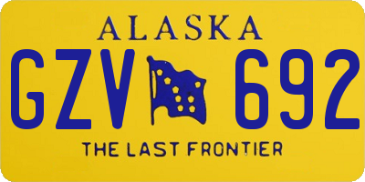 AK license plate GZV692