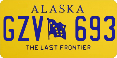 AK license plate GZV693