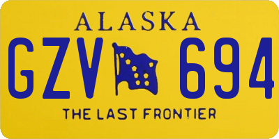 AK license plate GZV694