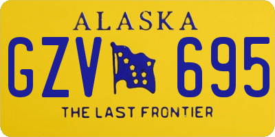 AK license plate GZV695