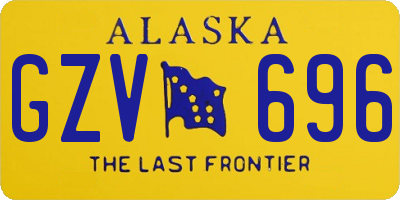 AK license plate GZV696