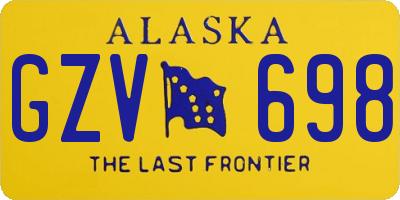 AK license plate GZV698