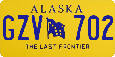 AK license plate GZV702