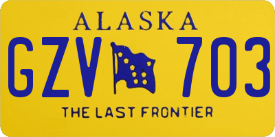 AK license plate GZV703