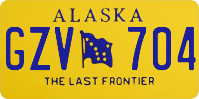 AK license plate GZV704