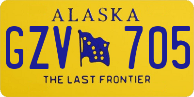 AK license plate GZV705