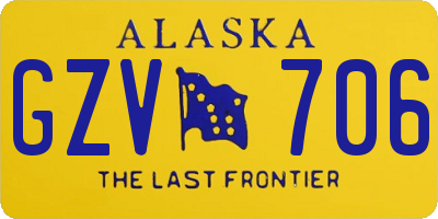 AK license plate GZV706