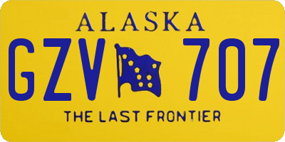 AK license plate GZV707