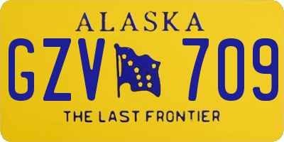 AK license plate GZV709