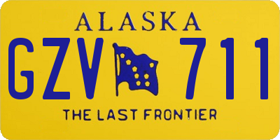 AK license plate GZV711