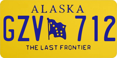 AK license plate GZV712