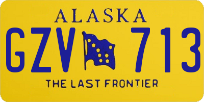 AK license plate GZV713