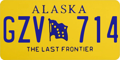 AK license plate GZV714