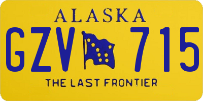 AK license plate GZV715