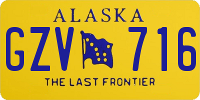 AK license plate GZV716