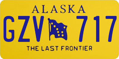 AK license plate GZV717