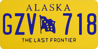 AK license plate GZV718