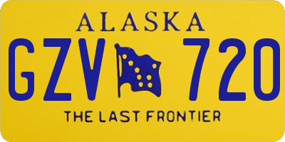 AK license plate GZV720