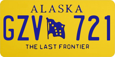 AK license plate GZV721