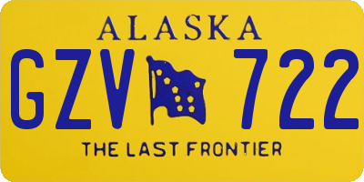 AK license plate GZV722