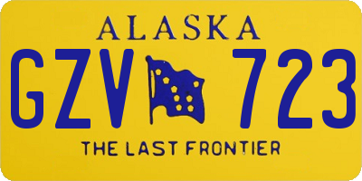 AK license plate GZV723