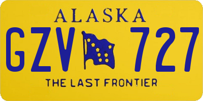 AK license plate GZV727