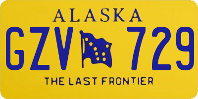 AK license plate GZV729