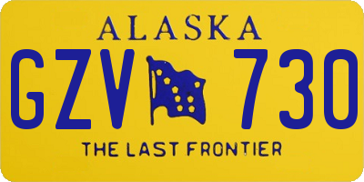 AK license plate GZV730