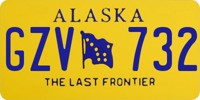 AK license plate GZV732