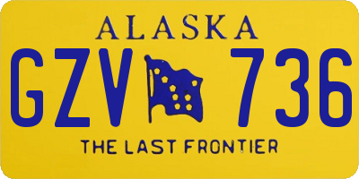 AK license plate GZV736